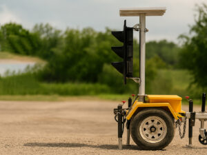 What standards do flashing traffic lights need to meet for dustproofing