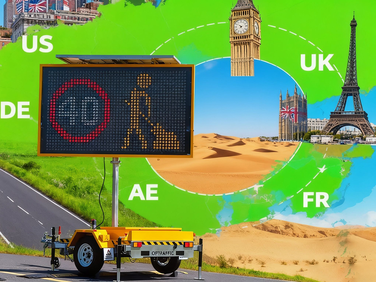 LED variable message signs customization- different regions