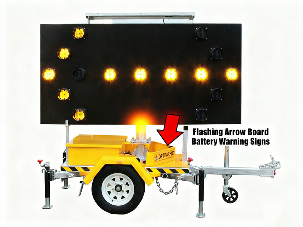 flashing arrow board