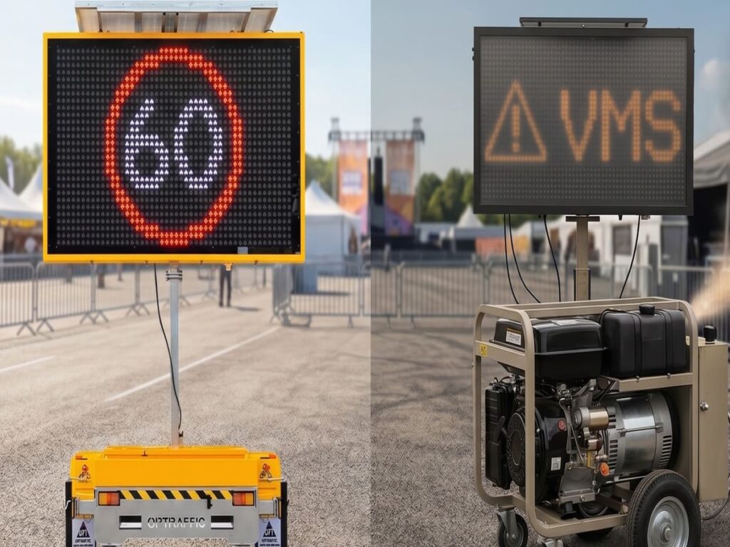 Solar VMS Trailer vs Generator VMS