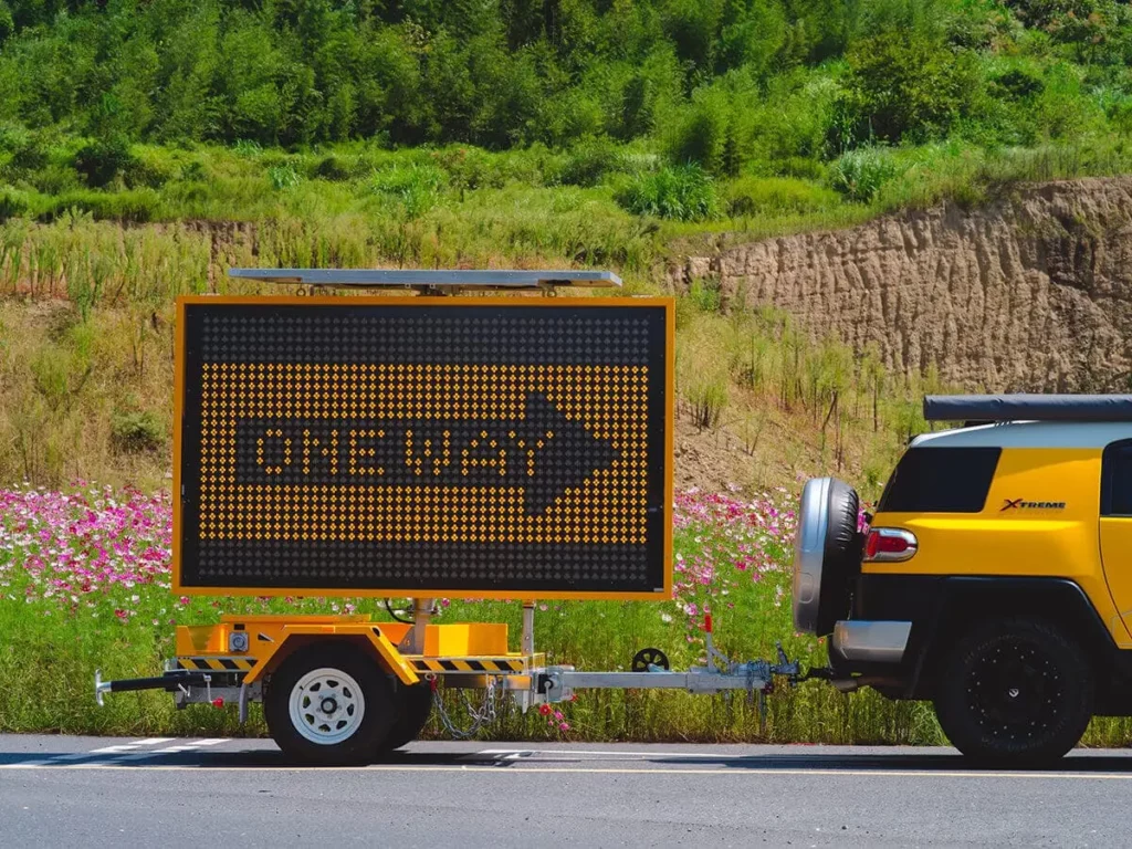 VMS Sign for Provincial Highway in Canada
