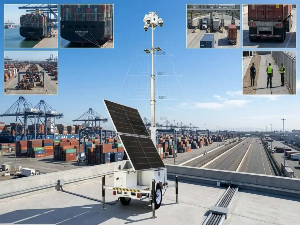 how far can a security camera trailer see
