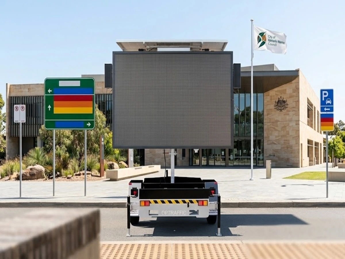 Portable LED Message Sign Colour Rules Australia